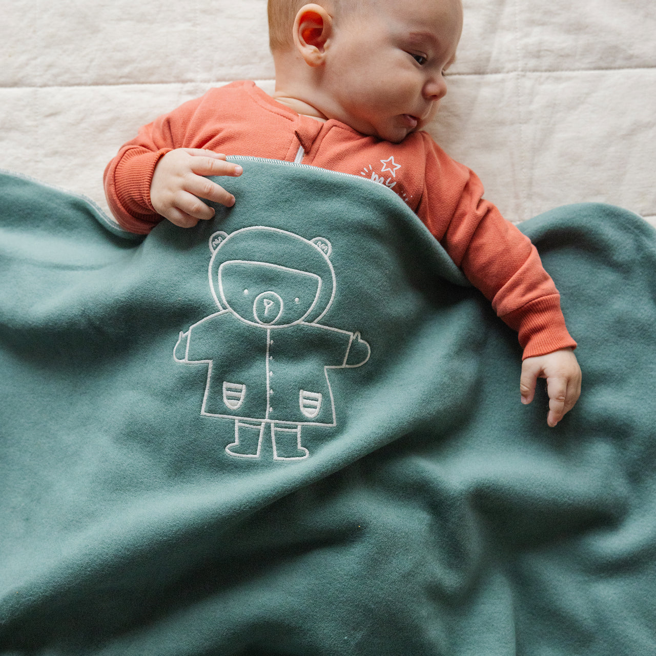 "Teddy" Polar Battaniye - Derin Yeşil