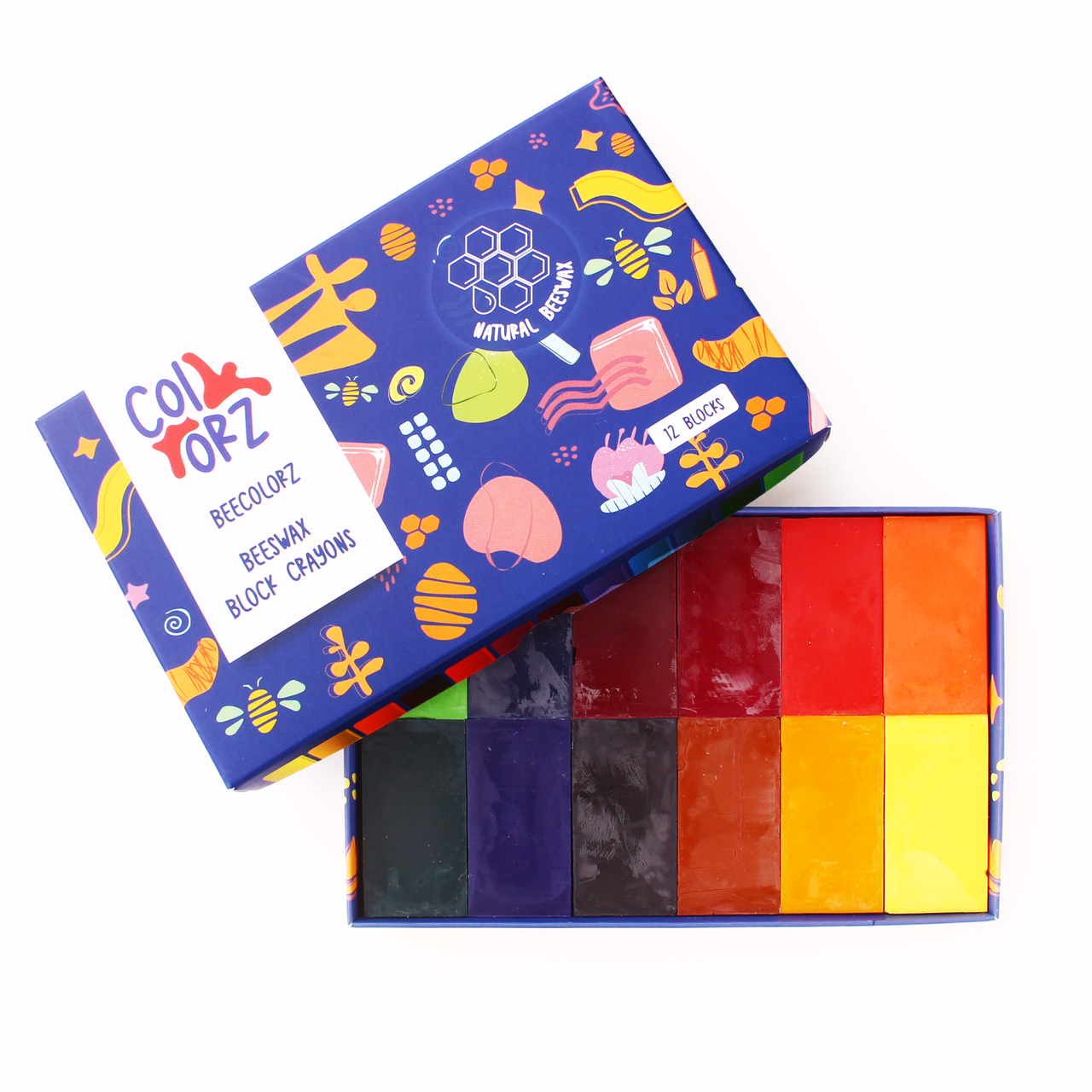 Colorz - Natural Beeswax Block Crayons (12 Blocks)