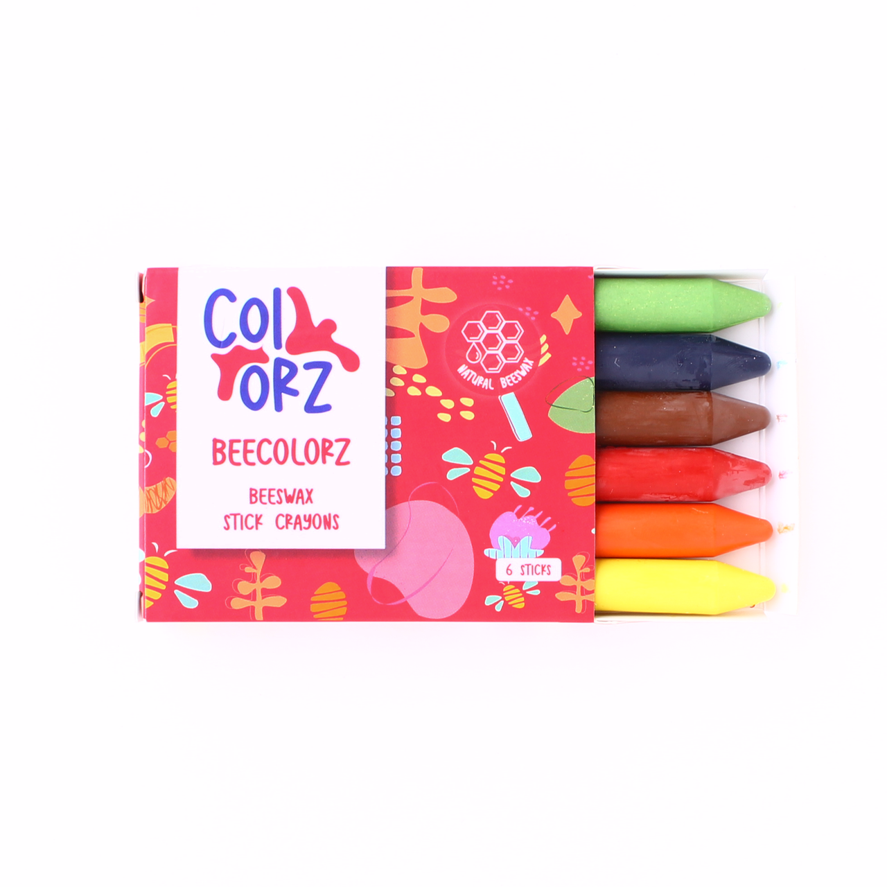 Colorz - Natural Beeswax Stick Crayons (6 Sticks)