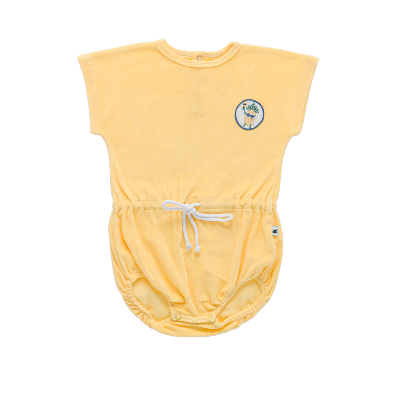 "Butterfly" Terry Towel Romper - Yellow