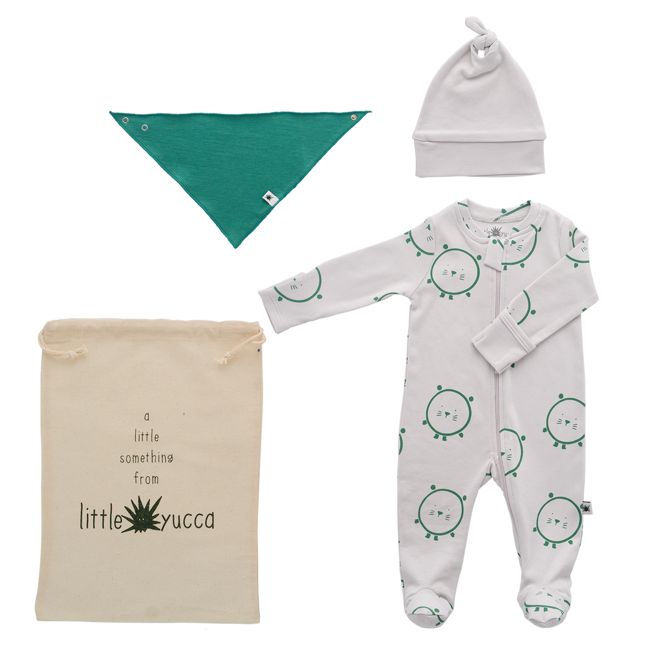 "Welcome" Baby Set Mini - Offwhite & Green