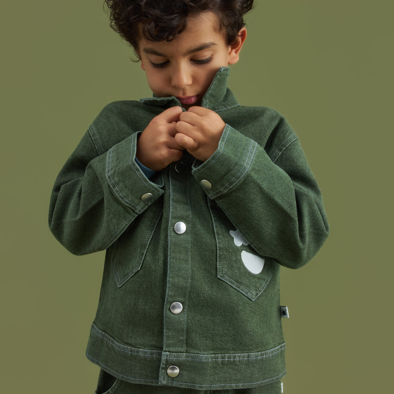 "Street" Denim Ceket - Yeşil