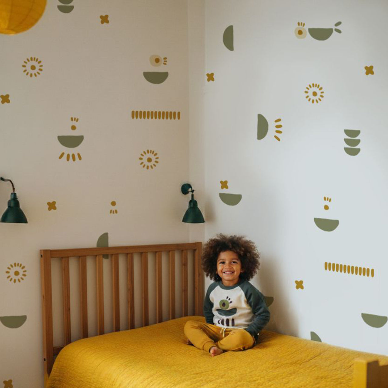 "Shapes & Things" Wall Sticker - Mustard