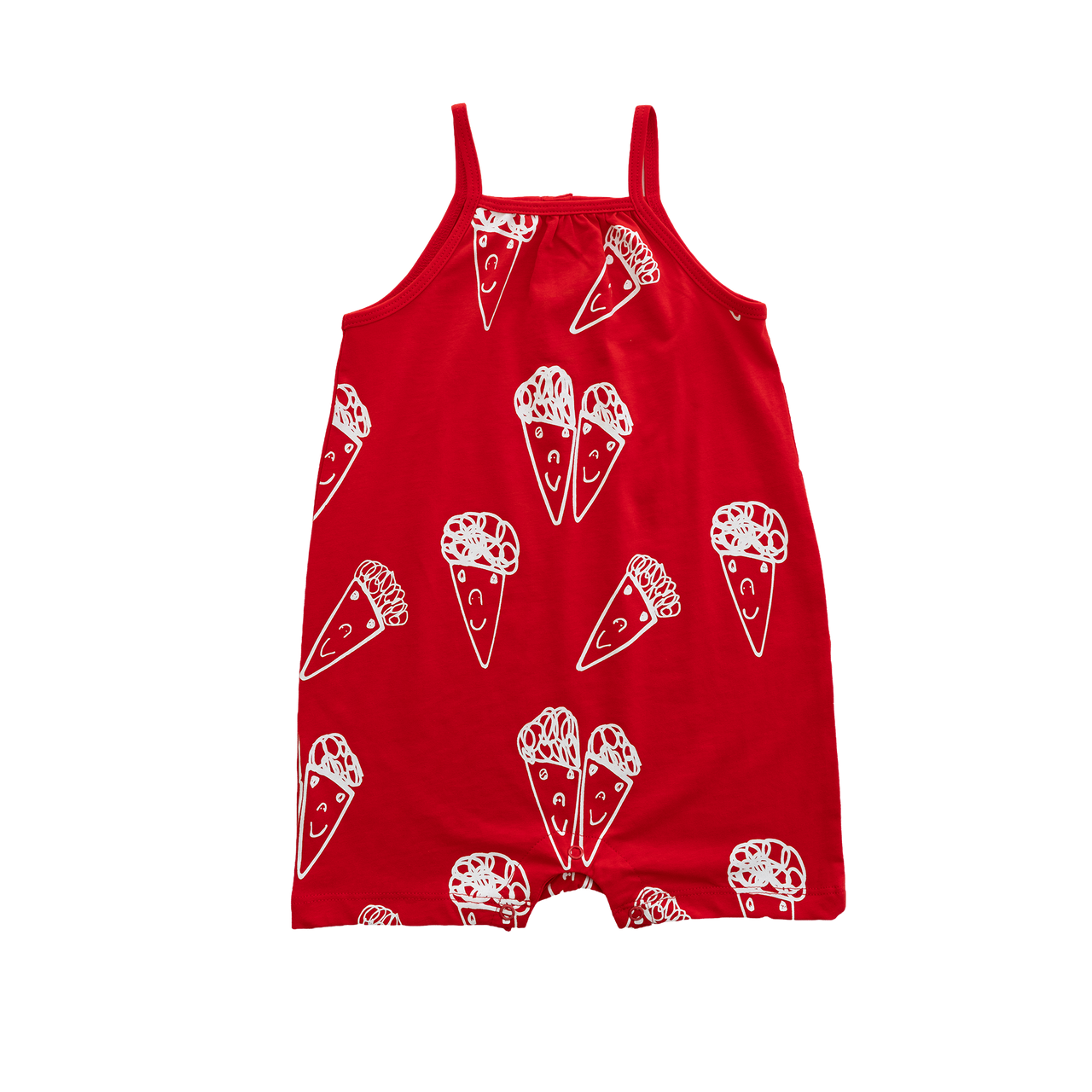 "Aqua" Şort Tulum - Kırmızı