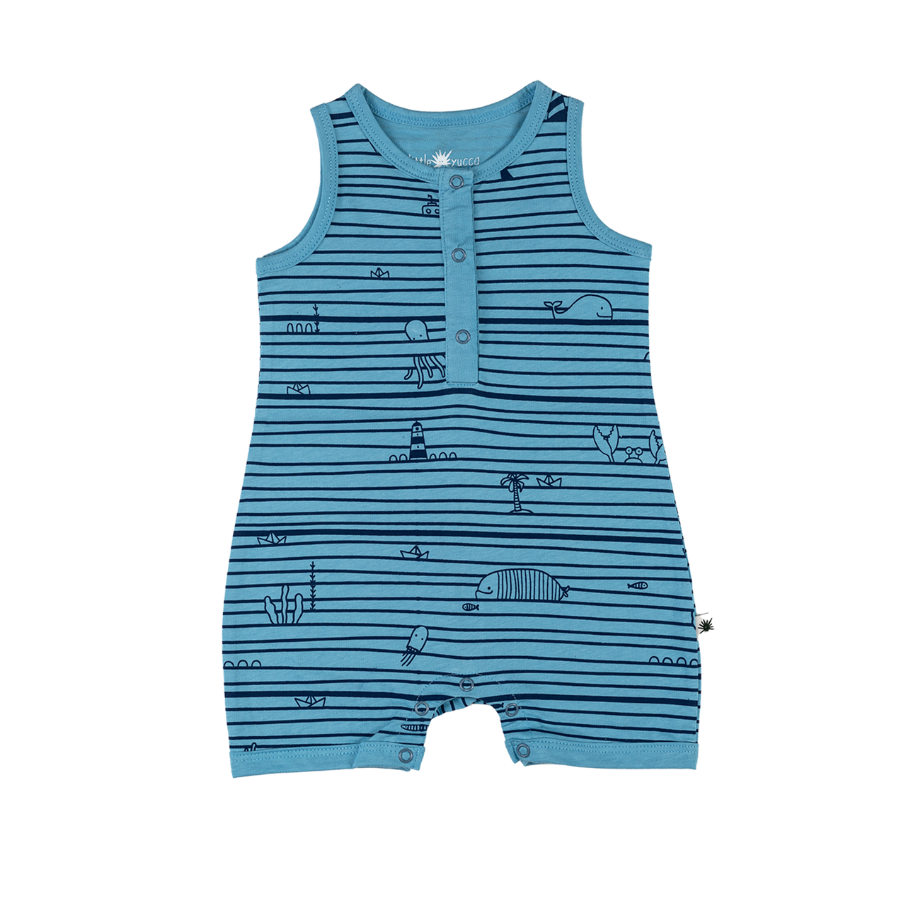 "Captain" Romper - Sky Blue