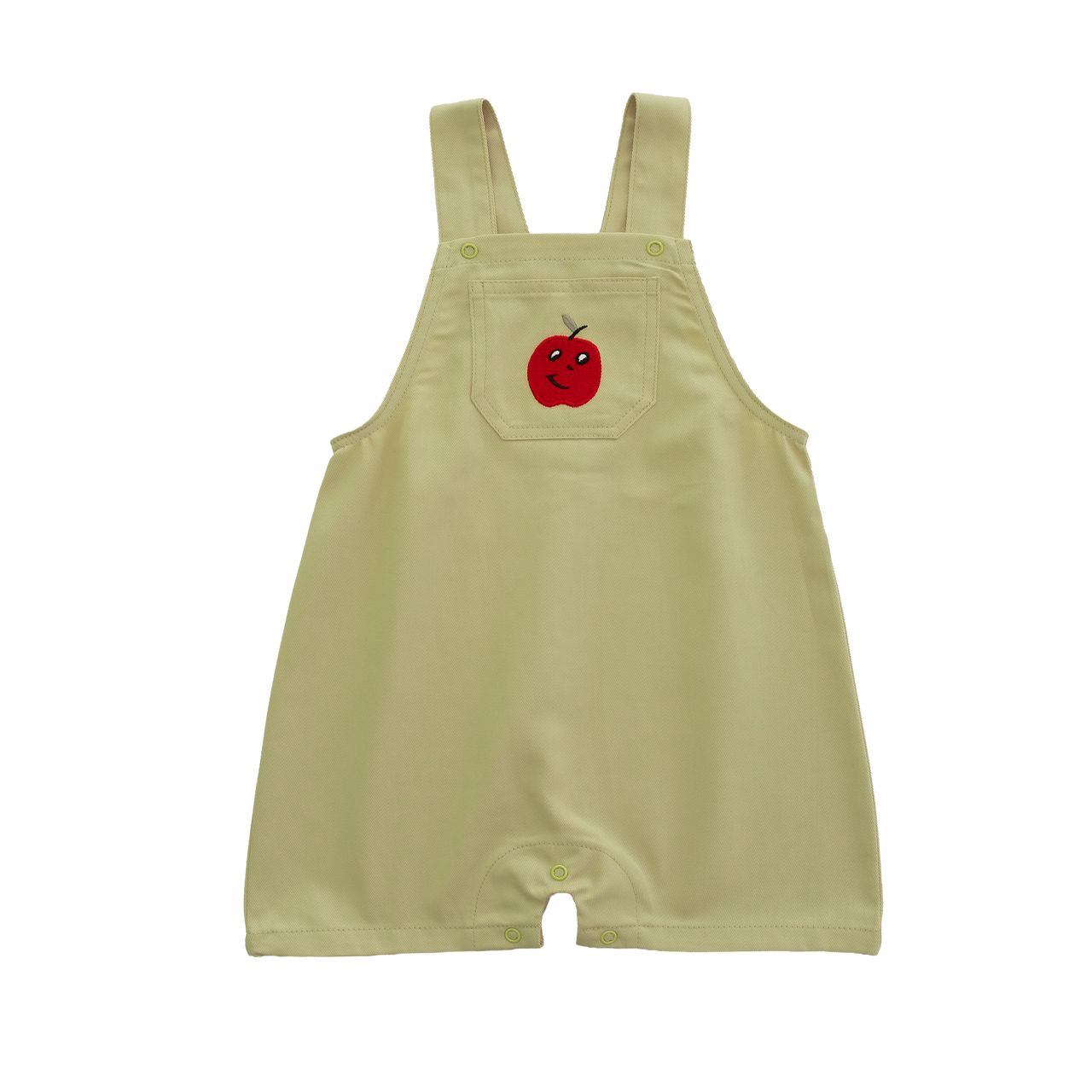 "Garden" Woven Short Dungarees - Green