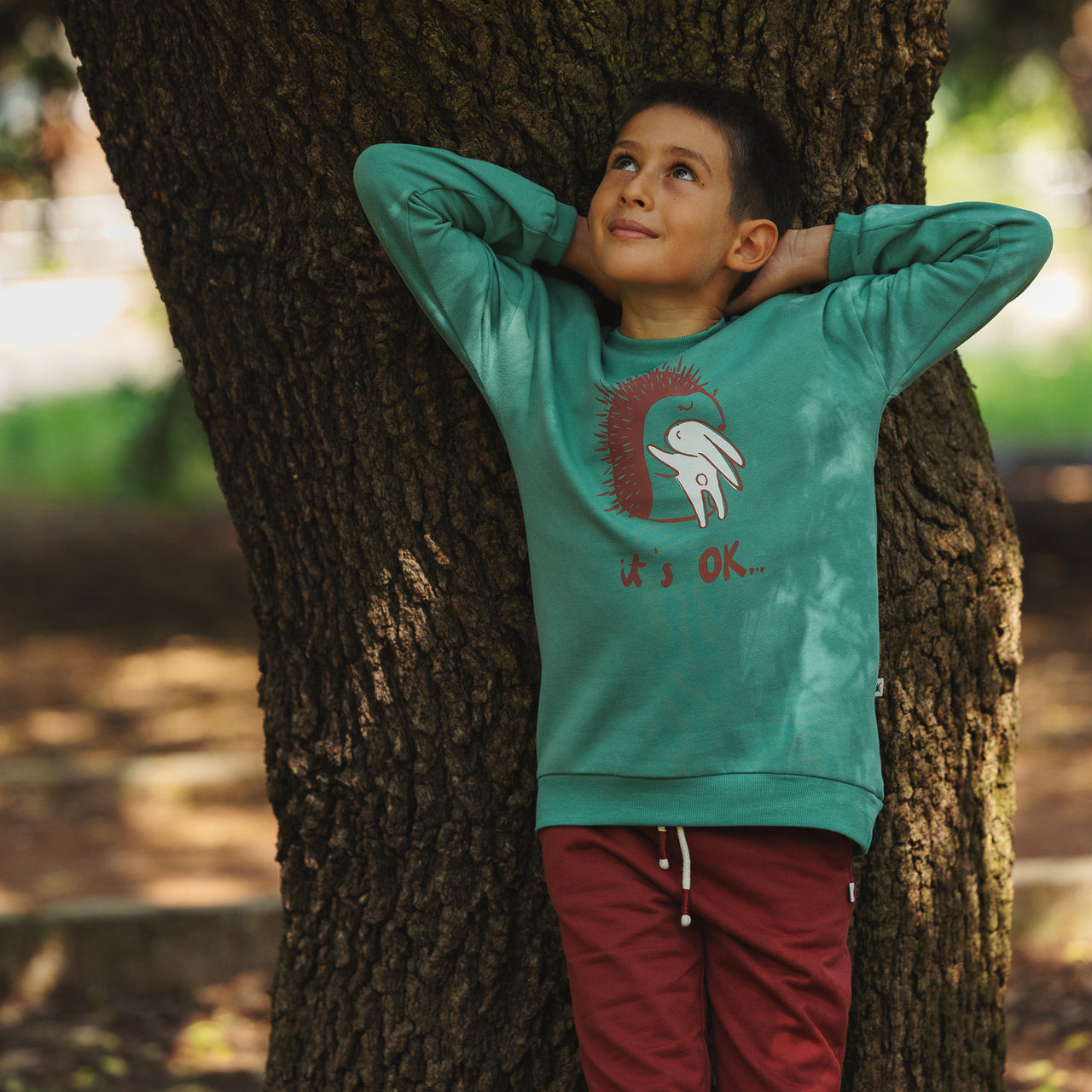 "Grow" Sweatshirt - Green (Hedgehog)