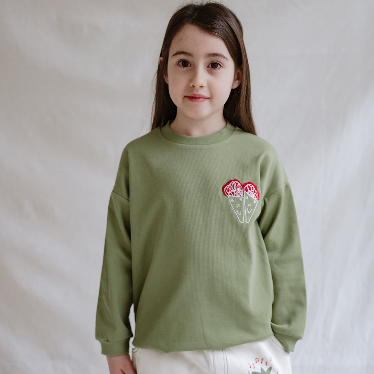 "Simples Grow" Uzun Kollu Üst - Yeşil