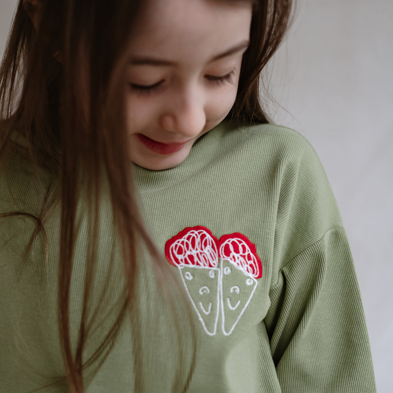 "Simples Grow" Uzun Kollu Üst - Yeşil