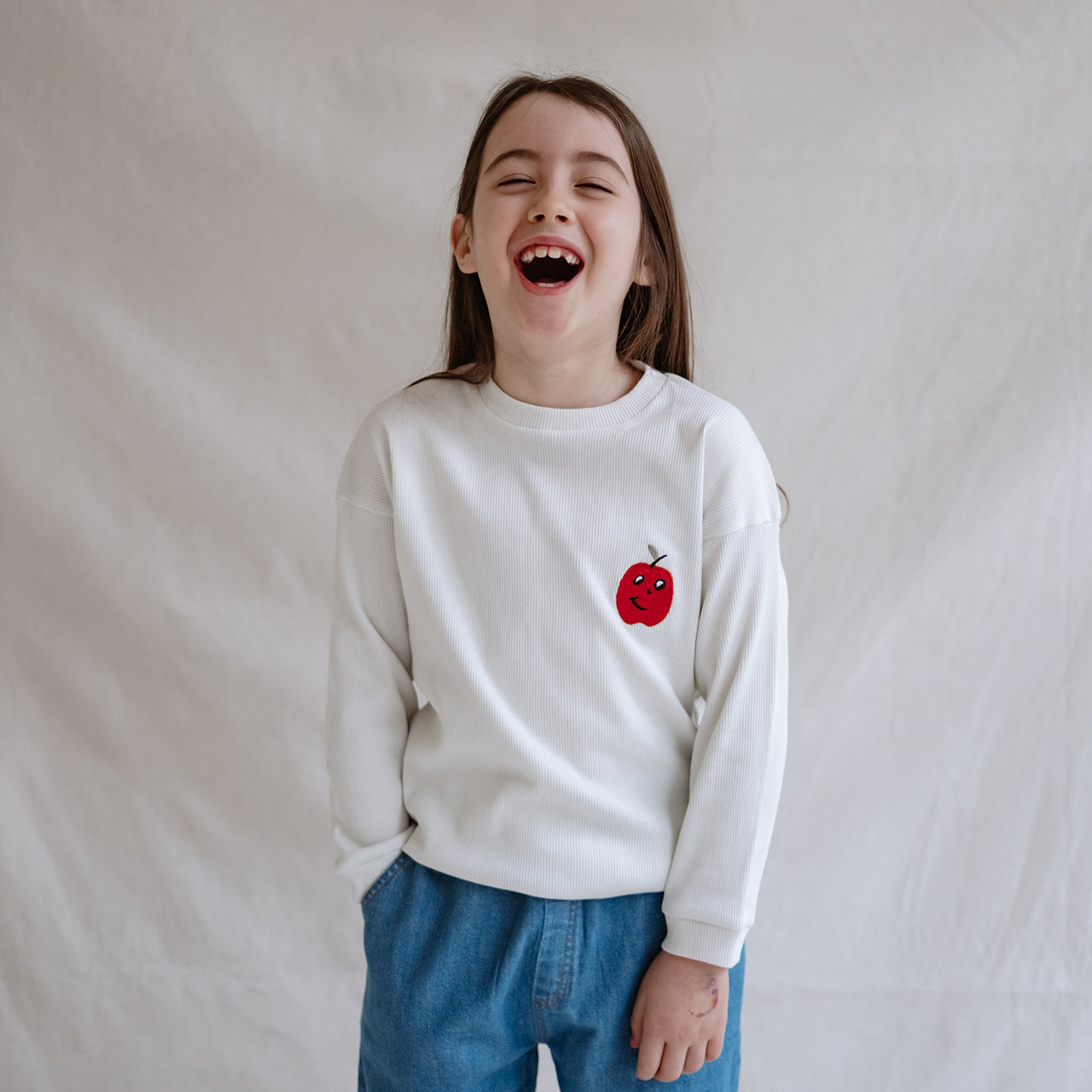 "Simples Grow" Uzun Kollu Üst - Kırık Beyaz