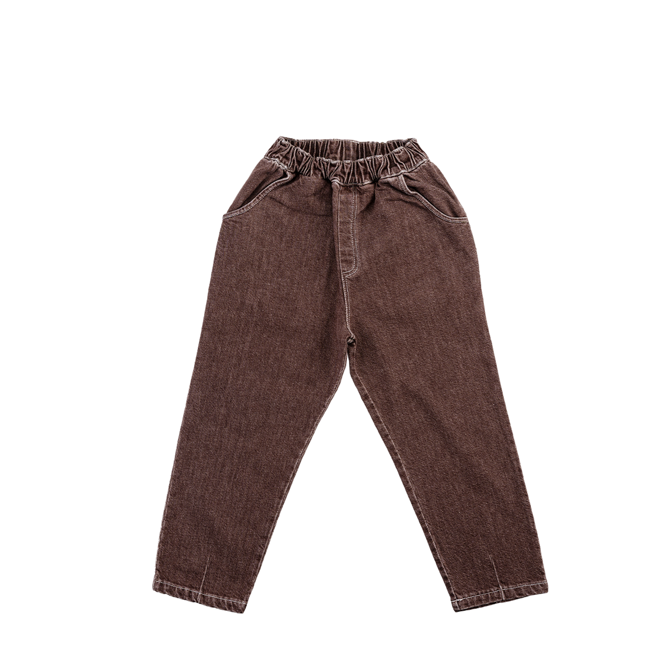 "Slouchy" Denim Pantlon - Mor Kahve