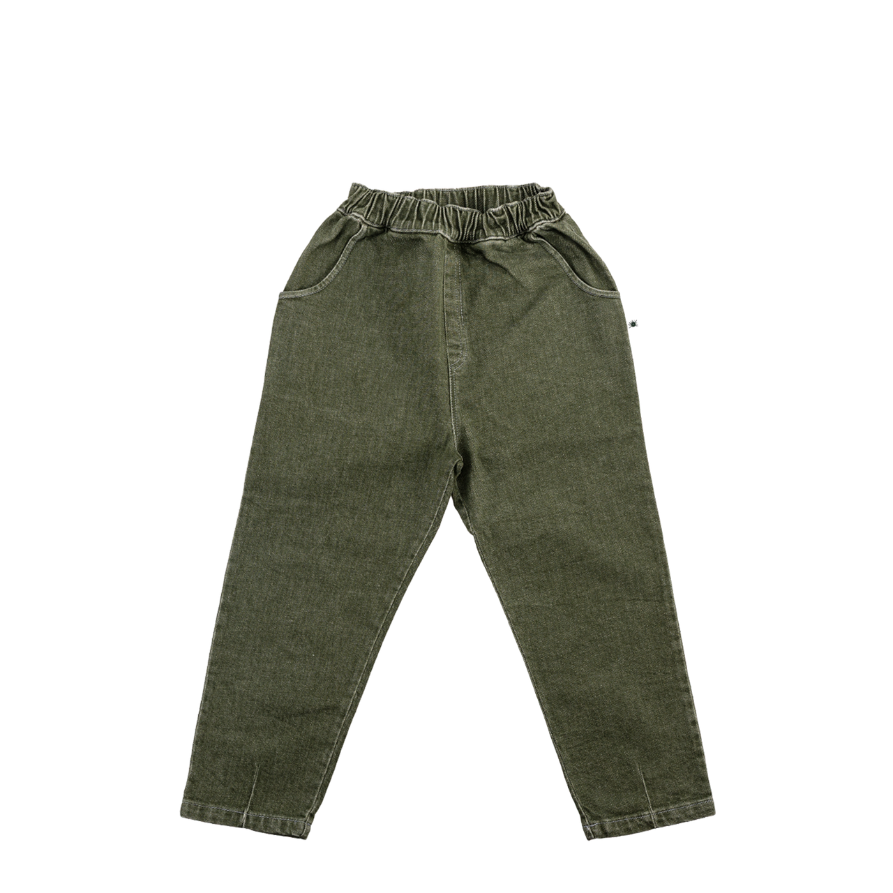 "Slouchy" Denim Pantolon - Yeşil