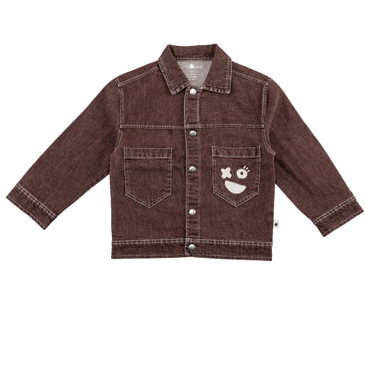 "Street" Denim Ceket - Mor Kahve