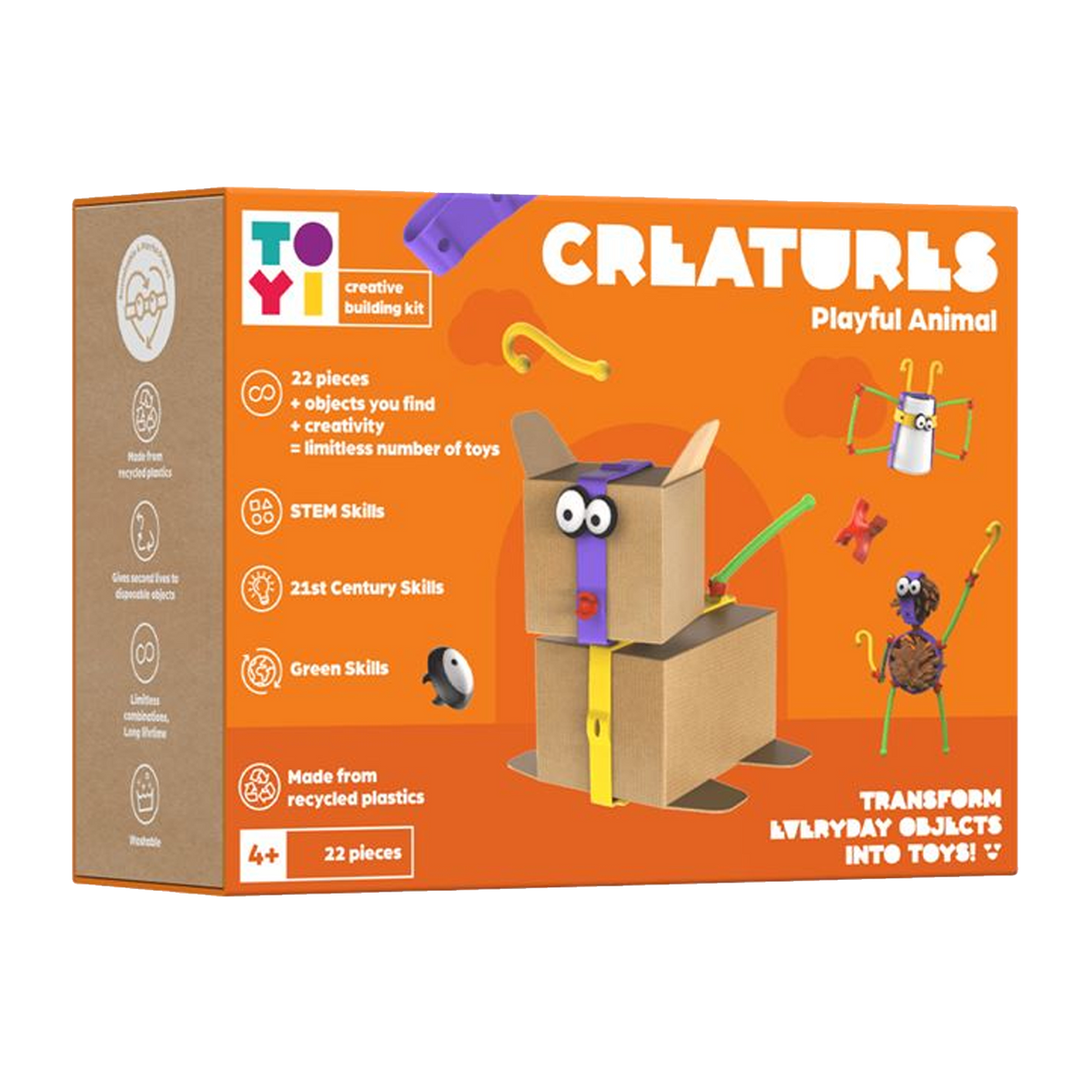 TOYİ Creatures Playful Animal - STEM Seti ve Yaratıcı Yapı Oyuncakları