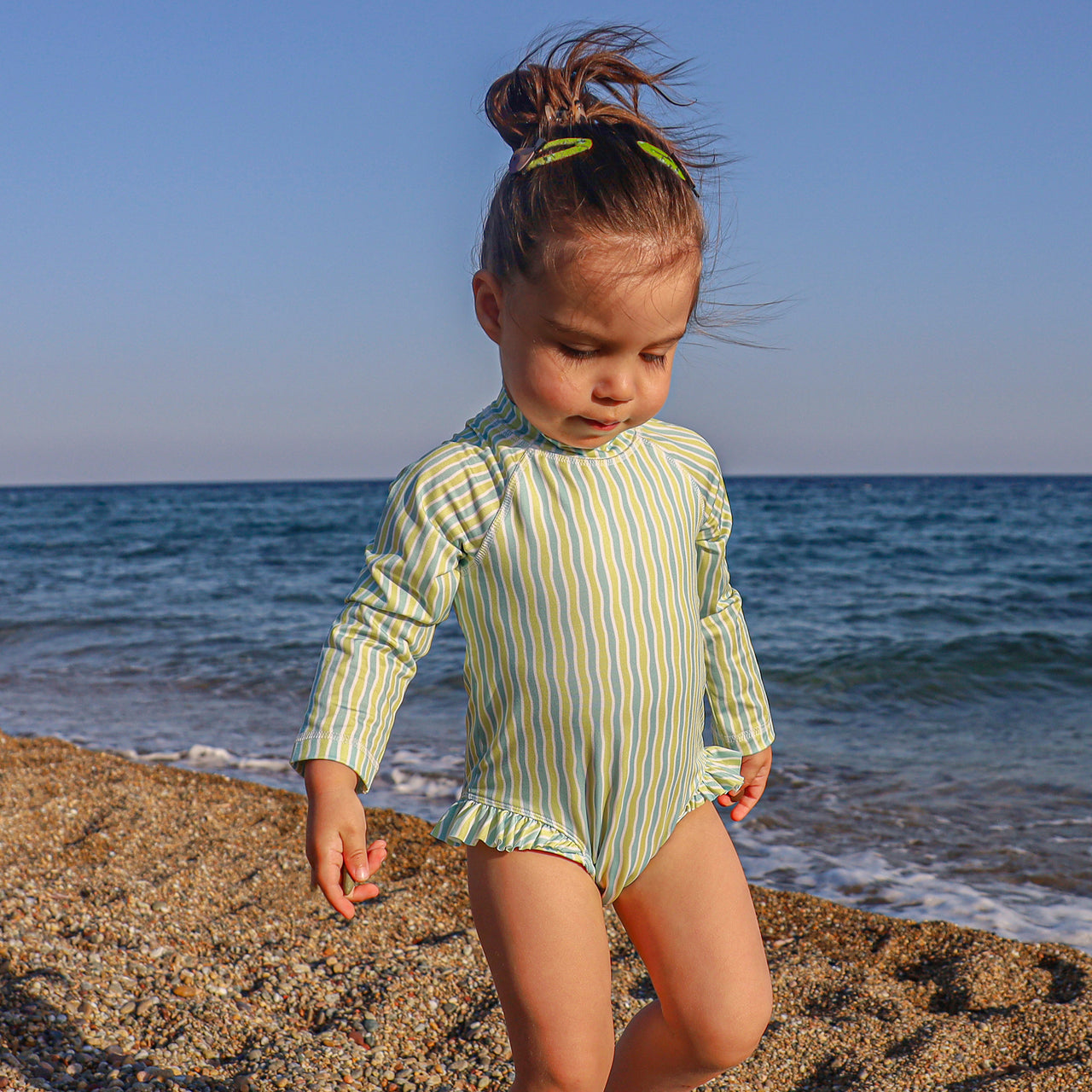 Sand Mother Uzun Kollu Mayo - Lime Oasis