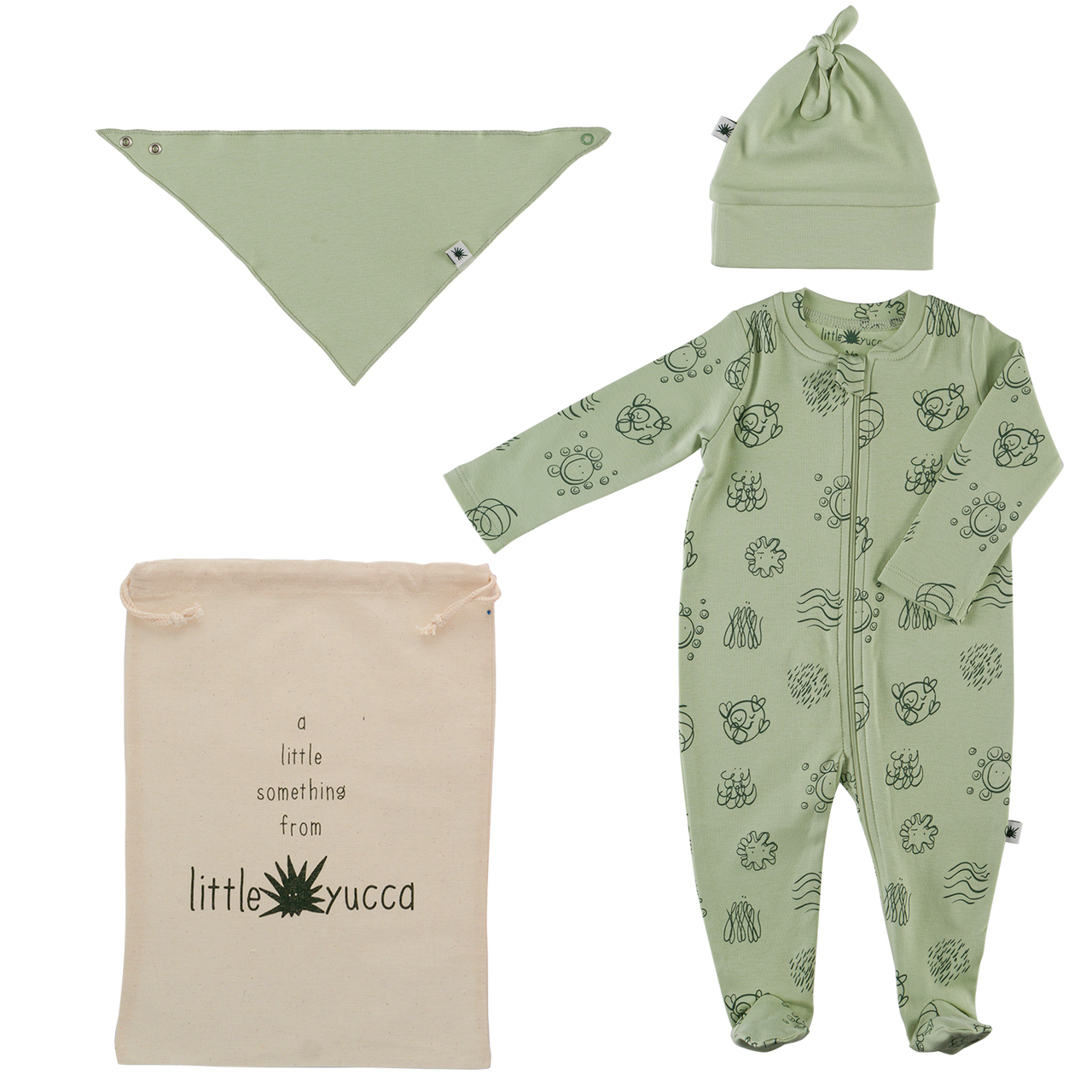 "Welcome" Baby Set - Aqua