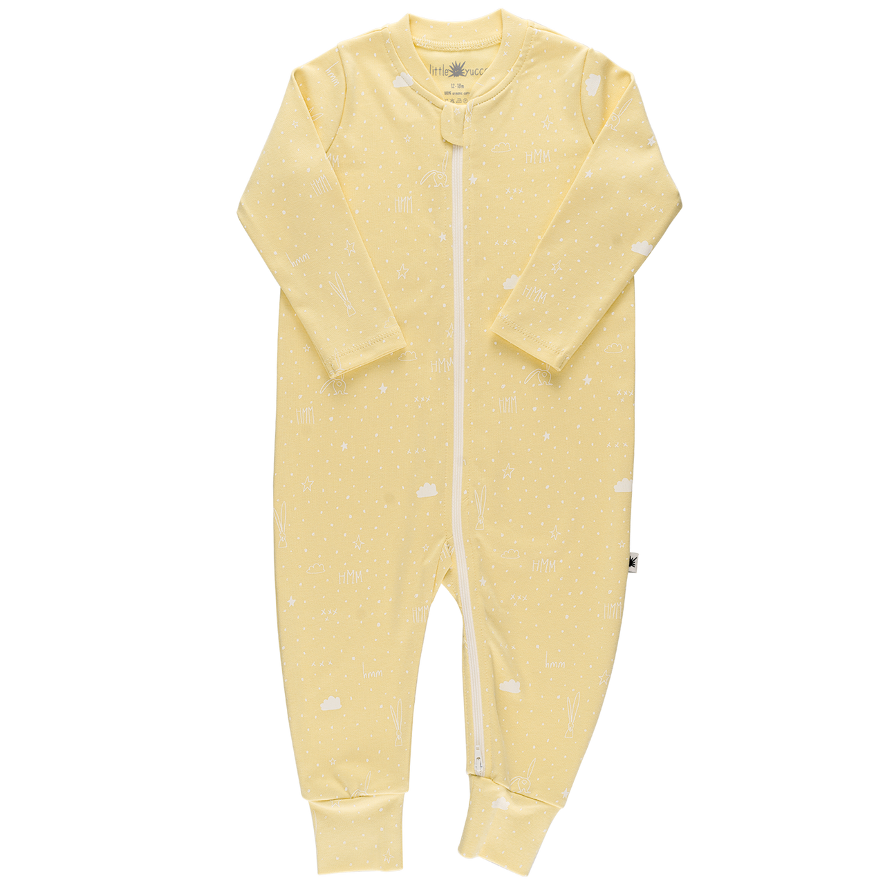 "Zip" Non-Footed Jumpsuit - Yellow