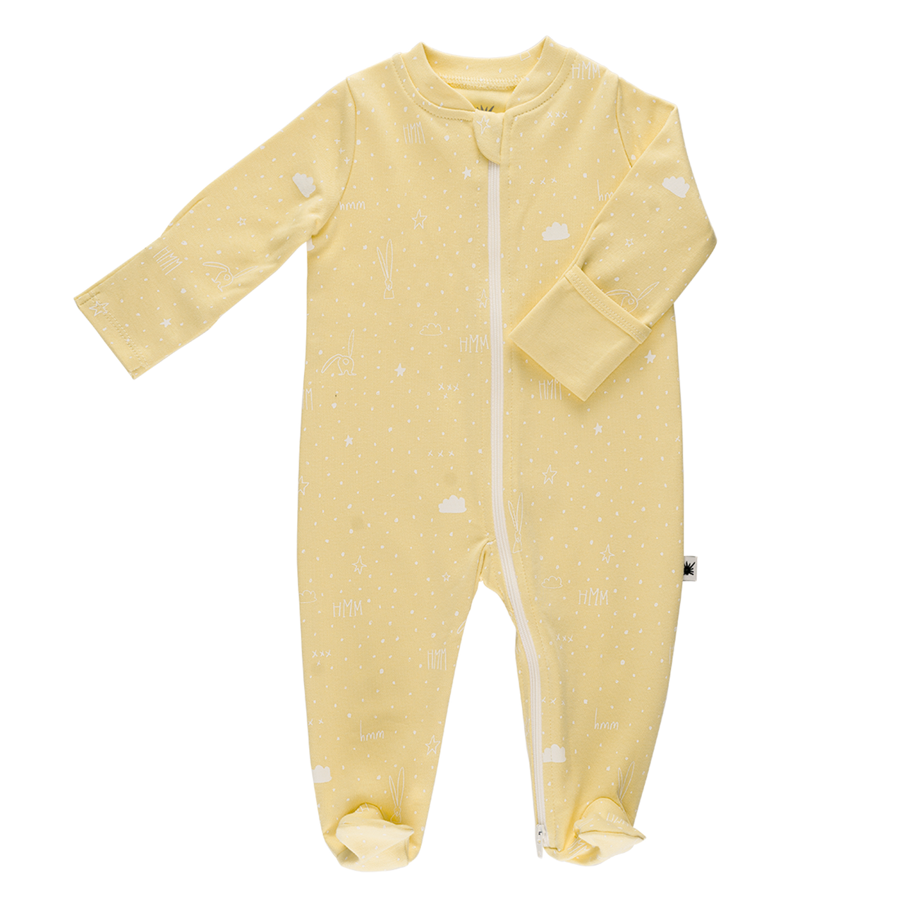"Zip" Footed Jumpsuit - Yellow