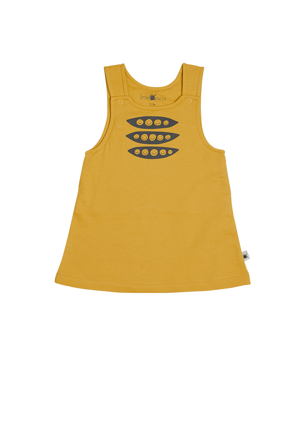 "Leaf" Jumper Dress - Mustard