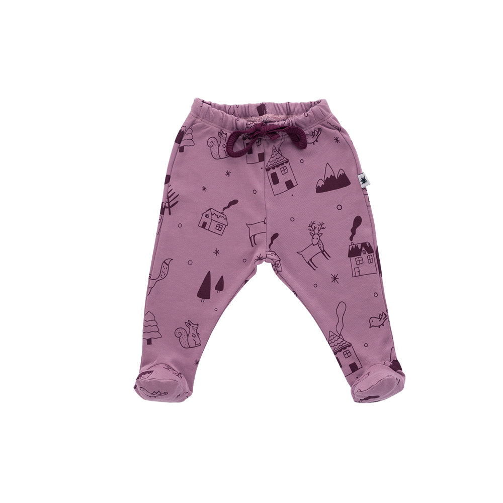 "Moonwalk" Footed Pants - Lilac