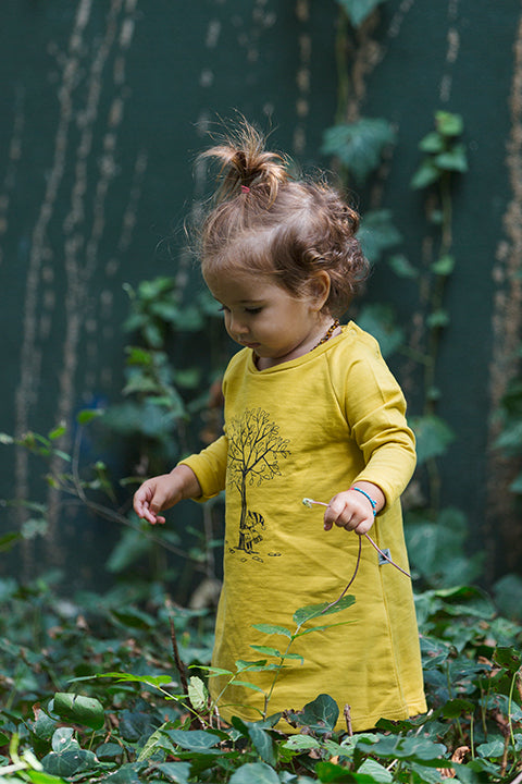"Pinecone" Dress / Mustard