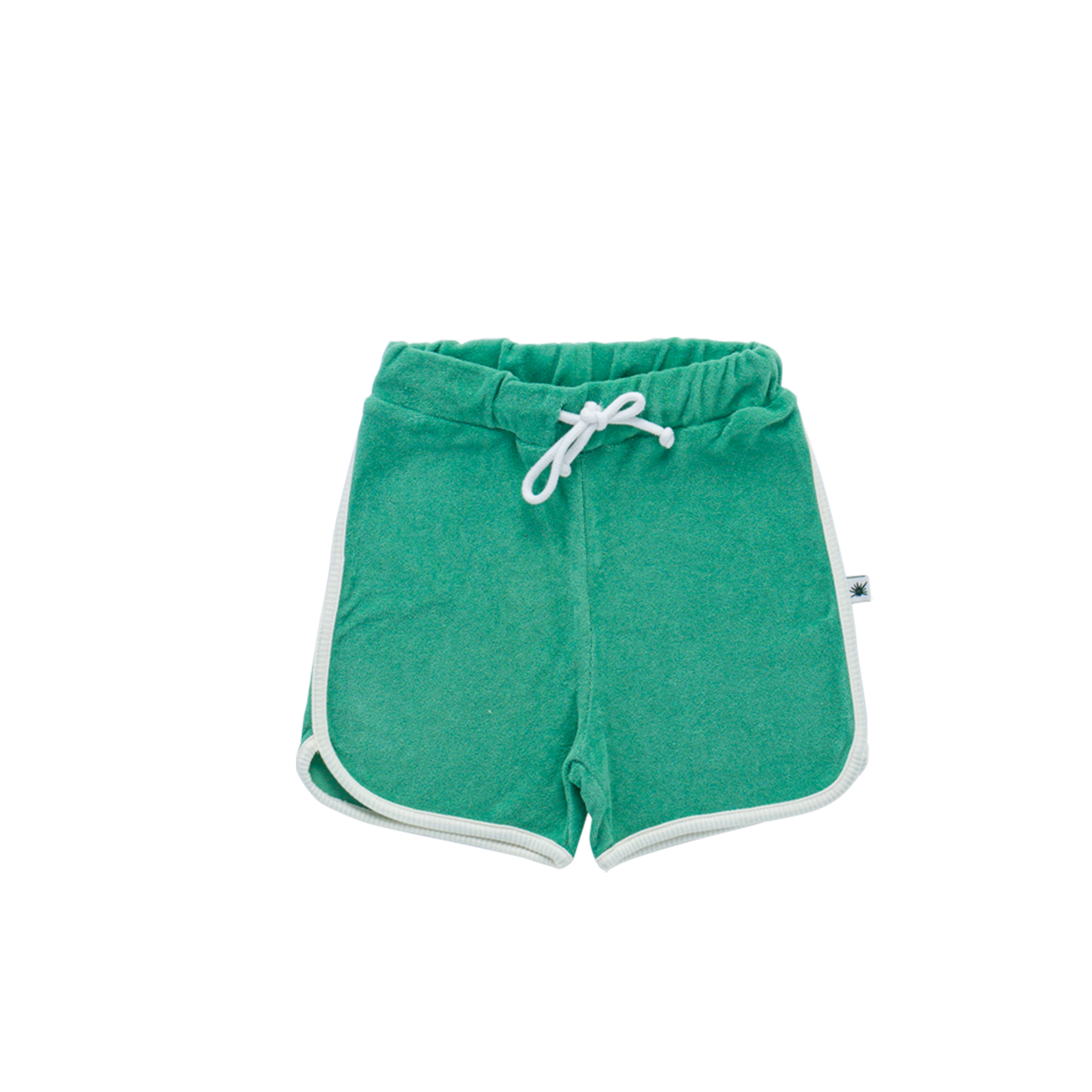 "Run" Terry Towel Shorts - Green